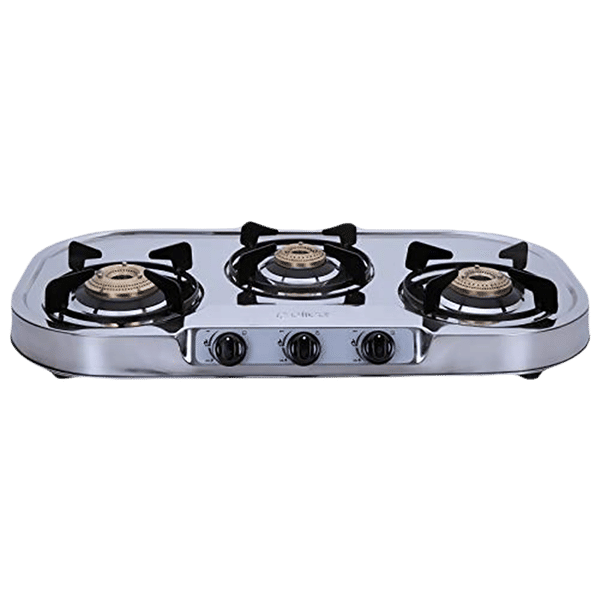 Elica gas stove 3 burner stainless steel outlet